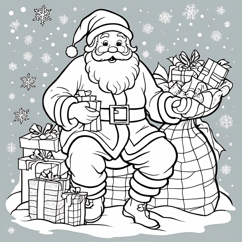 santa coloring pages