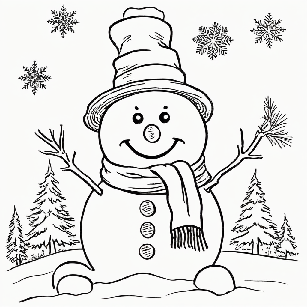 Snowman coloring page