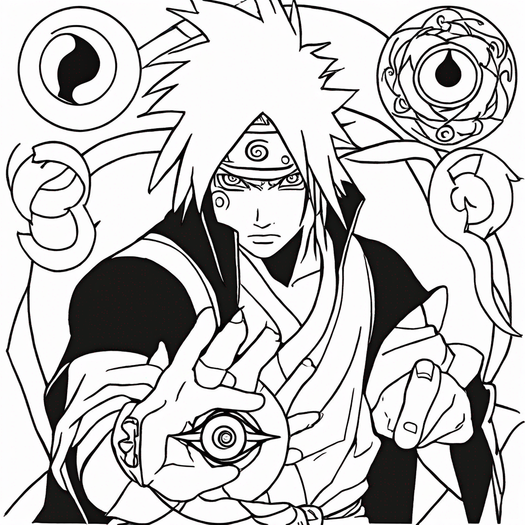 coloring page naruto